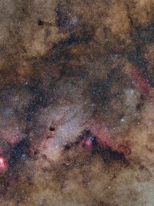 Превью обои звезды, блестки, туманность, космос, темный