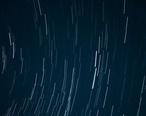 Превью обои звезды, длинная выдержка, искажение, полосы