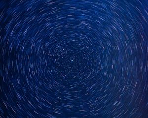 Превью обои звезды, длинная выдержка, искажение, полосы, закручивание