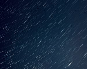 Превью обои звезды, длинная выдержка, ночь, искажение, полосы