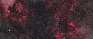 Превью обои звезды, космос, туманность, вселенная, красный, темный