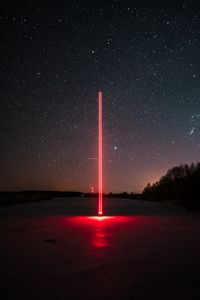 Превью обои звезды, свет, фризлайт, ночь, красный
