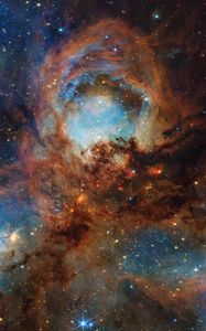 Превью обои звезды, туманность, блестки, космос