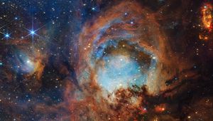 Превью обои звезды, туманность, блестки, космос