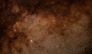Превью обои звезды, туманность, коричневый, космос