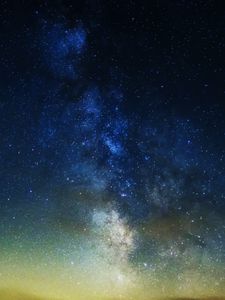 Превью обои звезды, туманность, звездное небо, ночь