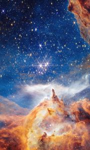 Превью обои звезды, туманности, блеск, яркий, космос