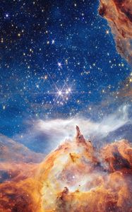 Превью обои звезды, туманности, блеск, яркий, космос