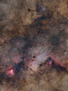 Превью обои звезды, туманности, космос, темный, облака