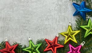 Превью обои звезды, ветки, украшения, новый год, рождество
